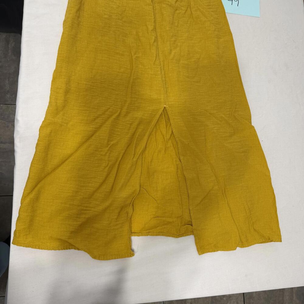 H&M Mustard Yellow Spaghetti Strap Dress Size Medium - Picture 4 of 8